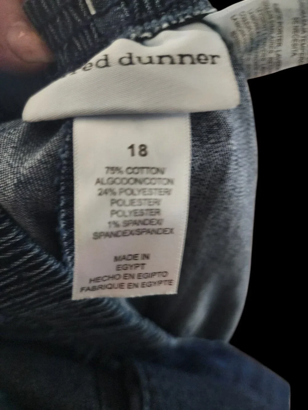 Alfred Dunner Plus Size Classics Denim Pull-On Pants Size 18 Nwt - Picture 4 of 4